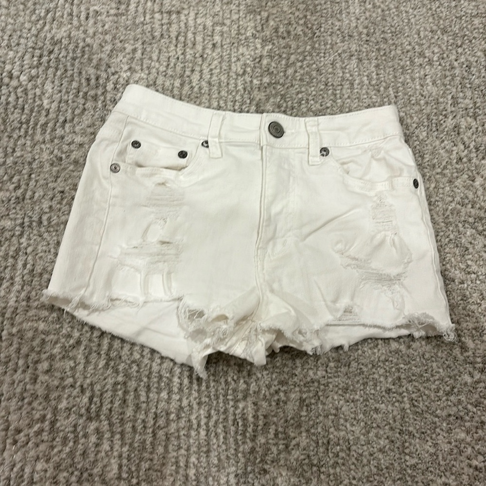 Aeropostale white jean shorts